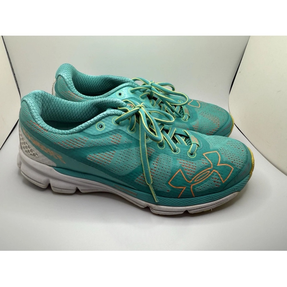 Women's Under Armour Bandit Running Shoes Sneakers Size 8 Blue Green teal